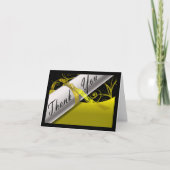 Geel en zwart diploma bedankkaart (Voorkant)