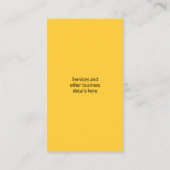 Geel en zwart, eenvoudig Visitekaartje met minimal (Achterkant)