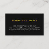 Geel en zwart, elegant Professional Modern 2 Visitekaartje (Achterkant)