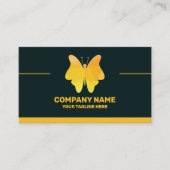 Geel en zwart Elegant Visitekaartje (Voorkant)