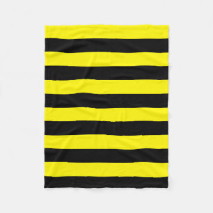 Geel en zwart fleece deken