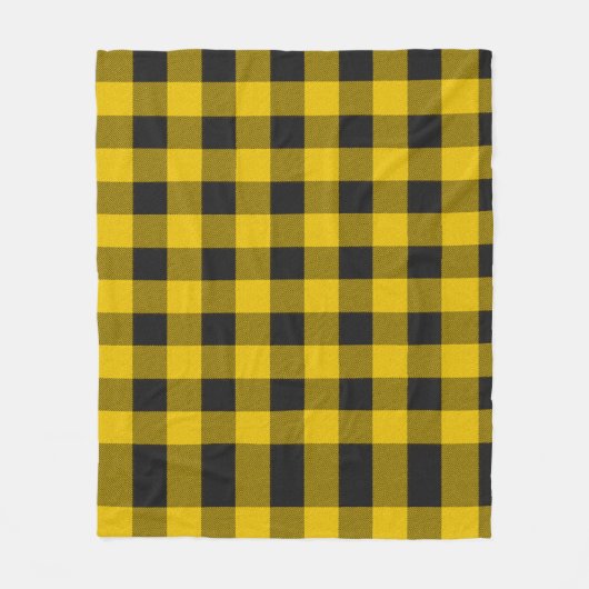 Geel en zwart fleece deken (Voorkant)