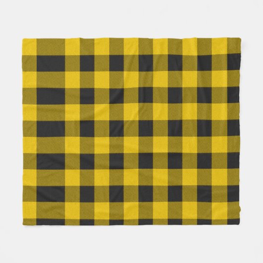 Geel en zwart fleece deken (Voorkant (Horizontaal))