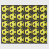 Geel en zwart Football. Cadeaupapier (Vlak)