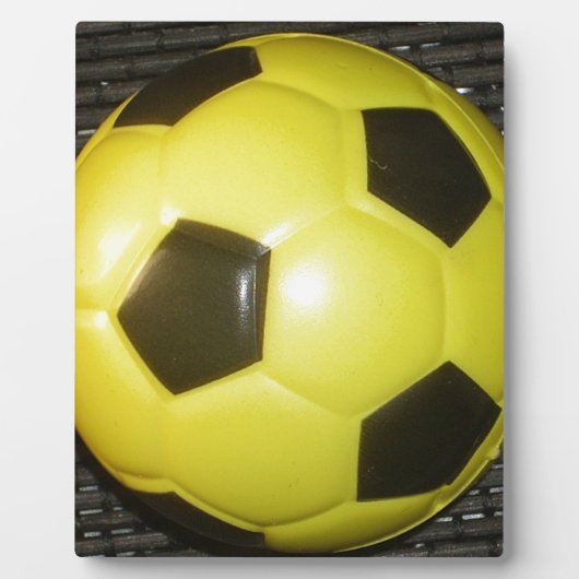 Geel en zwart Football. Fotoplaat (Voorkant)