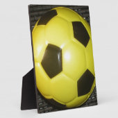 Geel en zwart Football. Fotoplaat (Zijkant)