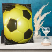 Geel en zwart Football. Fotoplaat (Zijkant)