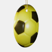 Geel en zwart Football. Keramisch Ornament (Rechts)