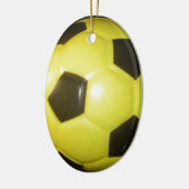 Geel en zwart Football. Keramisch Ornament (Links)