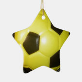 Geel en zwart Football. Keramisch Ornament (Rechts)