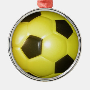 Geel en zwart Football. Metalen Ornament