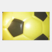 Geel en zwart Football. Rechthoekige Sticker (Voorkant)