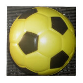 Geel en zwart Football. Tegeltje (Voorkant)