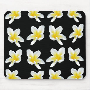 Geel en zwart Frangipani-patroon, Muismat