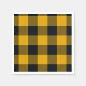 Geel en zwart Gecontroleerd vierkant buffel Servet (Voorkant)