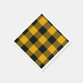 Geel en zwart Gecontroleerd vierkant buffel Servet (Hoek)