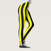 Geel en zwart gekleurd gestreepte patroon leggings (Rechts)