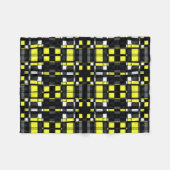 Geel en zwart geometrisch dekbed fleece deken (Voorkant (Horizontaal))