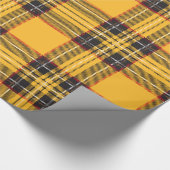 Geel en zwart geplakt glanzend omslagpapier cadeaupapier (Hoek)