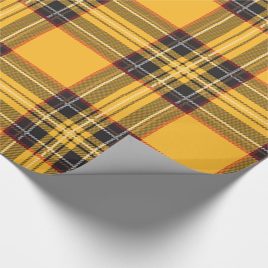 Geel en zwart geplakt glanzend omslagpapier cadeaupapier (Hoek)