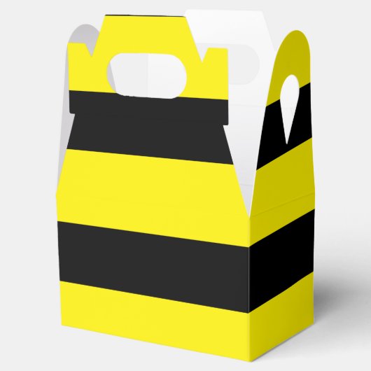 Geel en zwart gestreept bedankdoosjes (Geopend)
