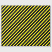 Geel en zwart gestreept cadeaupapier (Vlak)