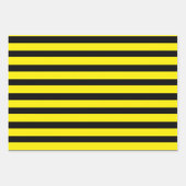 Geel en zwart gestreept inpakpapier vel (Voorkant 3)