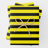 Geel en zwart gestreept inpakpapier vel (In situ)