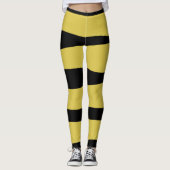 Geel en zwart gestreept leggings (Voorkant)