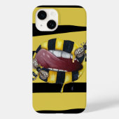 Geel en zwart gestreept OtterBox iPhone case (Achterkant)