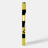 Geel en zwart gestreept OtterBox iPhone case (Achterkant / Rechts)