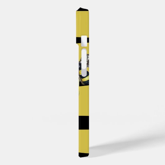 Geel en zwart gestreept OtterBox iPhone case (Achterkant / Links)