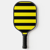Geel en zwart gestreept pickleball paddle (Achterkant)