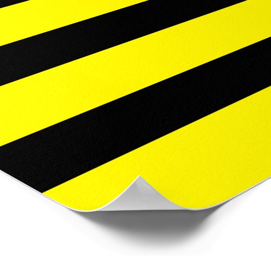 Geel en zwart gestreept poster (Hoek)