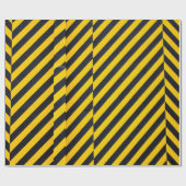 Geel en zwart gestreepte textiel cadeaupapier (Vlak)