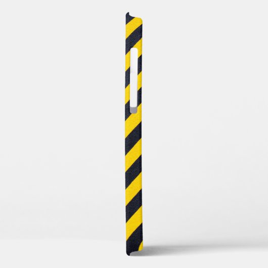Geel en zwart gestreepte textiel Case-Mate iPhone case (Achterkant / Links)