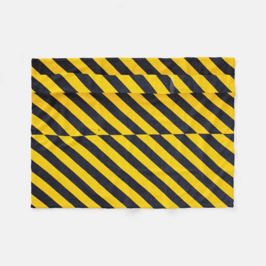 Geel en zwart gestreepte textiel fleece deken (Voorkant (Horizontaal))
