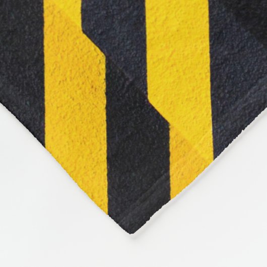 Geel en zwart gestreepte textiel fleece deken (Hoek)