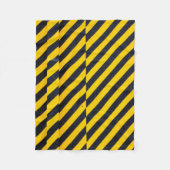 Geel en zwart gestreepte textiel fleece deken (Voorkant)