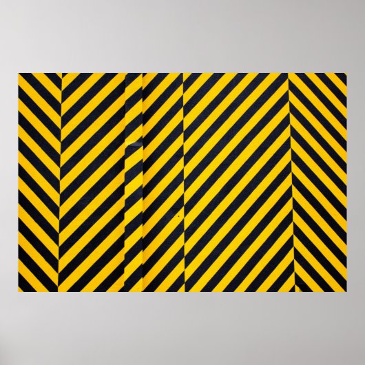 Geel en zwart gestreepte textiel poster (Voorkant)