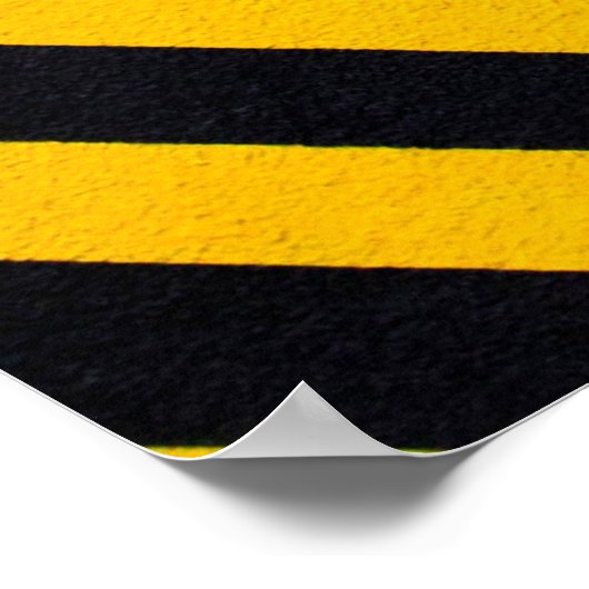 Geel en zwart gestreepte textiel poster (Hoek)