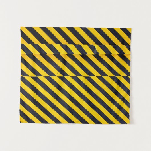 Geel en zwart gestreepte textiel wandkleed (Voorkant (horizontaal))