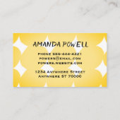 geel en zwart gevlekt vormpatroon visitekaartje (Achterkant)