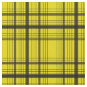 Geel en zwart Graphic Window Plaid Check Stof (Close Up)