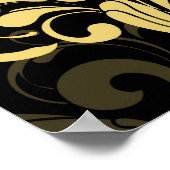 Geel en zwart, hedendaagse wervelkolom poster (Hoek)