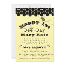 Geel en zwart honingraat 1e verjaardag honingbijen