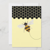 Geel en zwart honingraat 1e verjaardag honingbijen kaart (Achterkant)