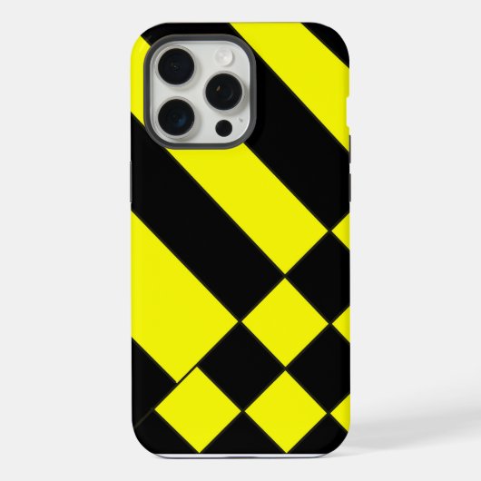 Geel en Zwart iPhone Hoesje (Achterkant)