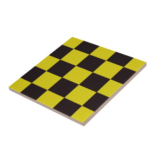 Geel en zwart kastje tegeltje (Zijkant)