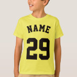 Geel en zwart Kinder | Sport Jersey Design T-shirt<br><div class="desc">Geel en zwart Kinder | Sport Jersey Design Kinder Jersey T-Shirt</div>
